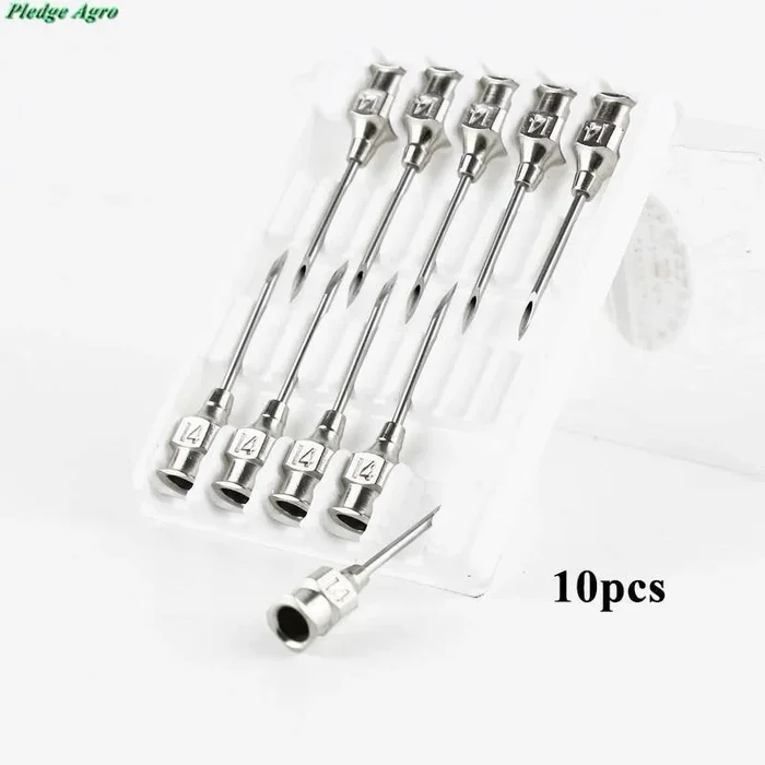 10pcs Syringe Stainless Steel Needles for Animals Injection