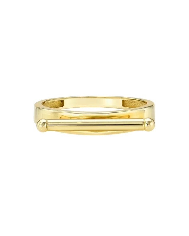 14k Gold Bar Ring