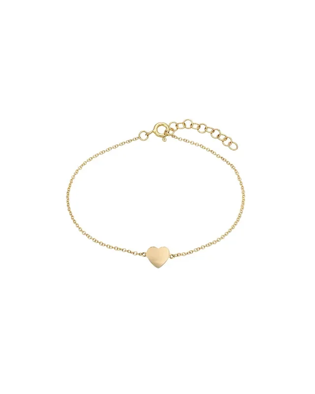 14k Gold Heart Bracelet