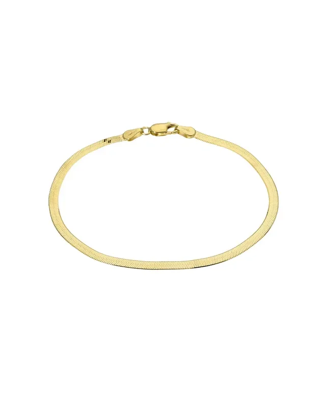 14k Gold Herringbone Bracelet