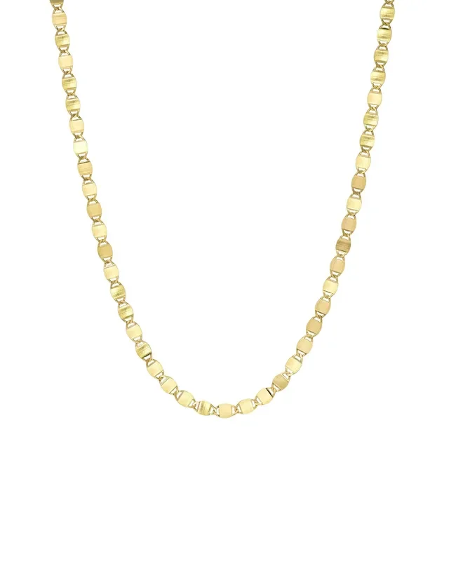 14k Gold Mirror Chain Link Necklace