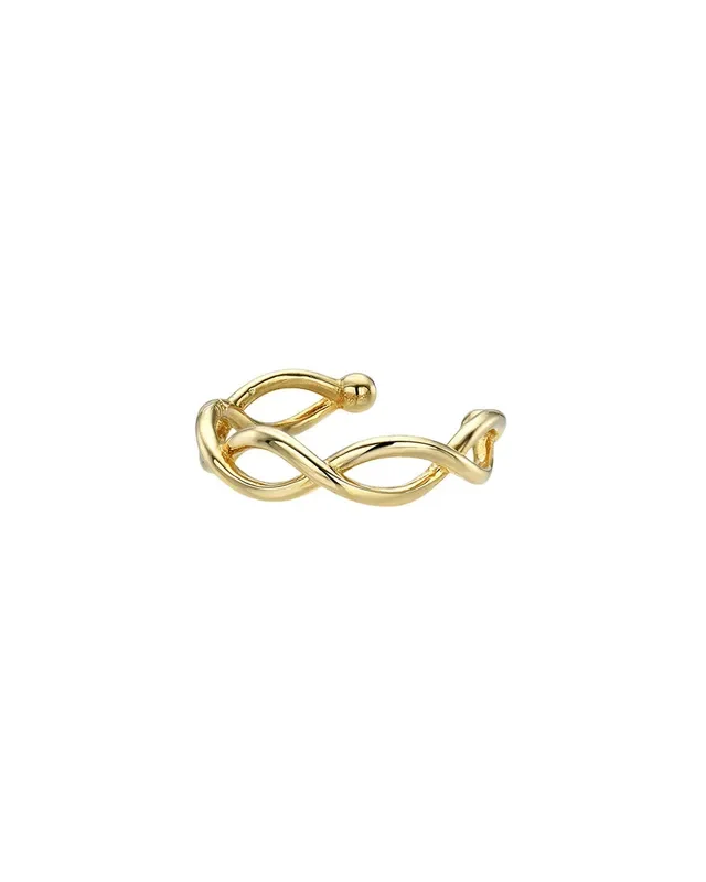 14k Gold Twist Ear Cuff