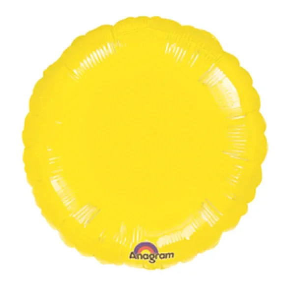17 ” Metallic Yellow Round Balloon