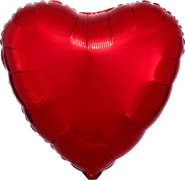 17 ” Red Metallic Heart Balloon