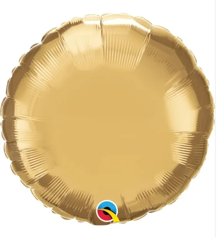 18 ” Chrome Gold Round Mylar Balloon – Perfect for Parties & Decorations