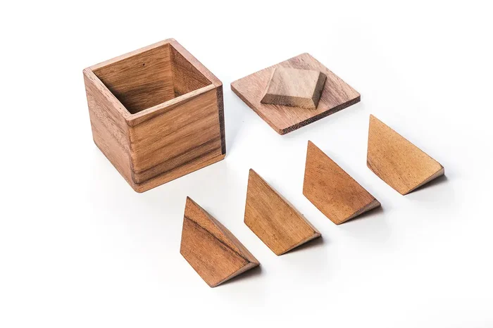 2 Pyramids In A Box – Wooden Brain Teaser Puzzle