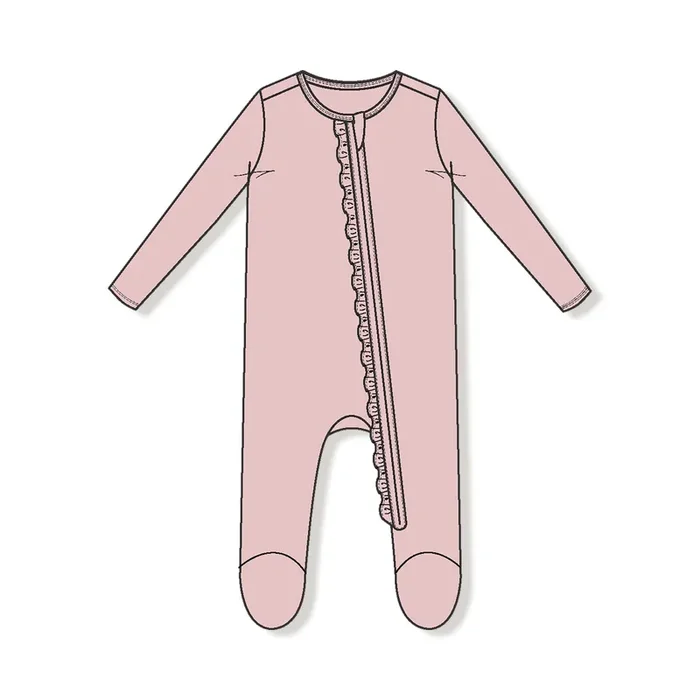 2 Way Ruffle Zipper Footie
