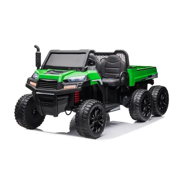 24v 6 Wheeler Freddo Tractor Trailer 2 Seater Ride-on With Dump Cart And Parental Remote