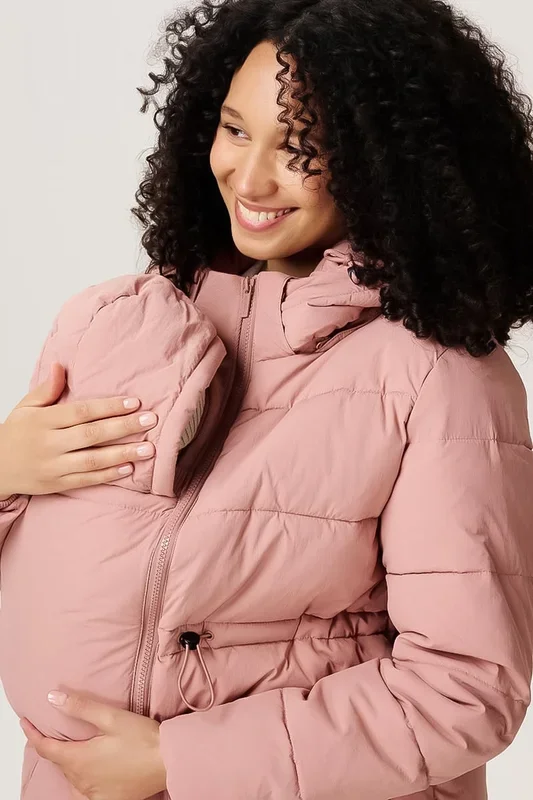 3-in-1 maternity and babywearing jacket, old rose
