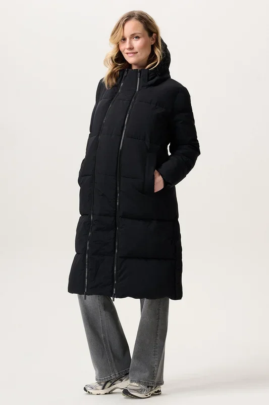 3 in 1 Umstandsmantel und Tragejacke schwarz