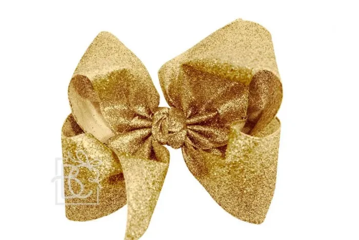 5.5 Glitter Metallic Bow on Clip