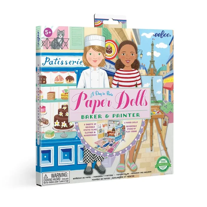 ‘A Day in Paris’ Paper Dolls Set – Baker and Painter