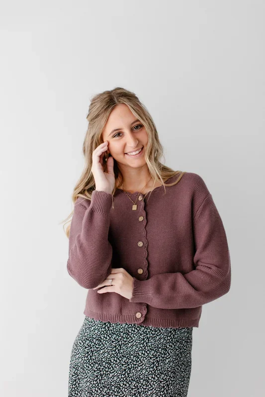 ‘Cherie’ Scallop Edge Cardigan
