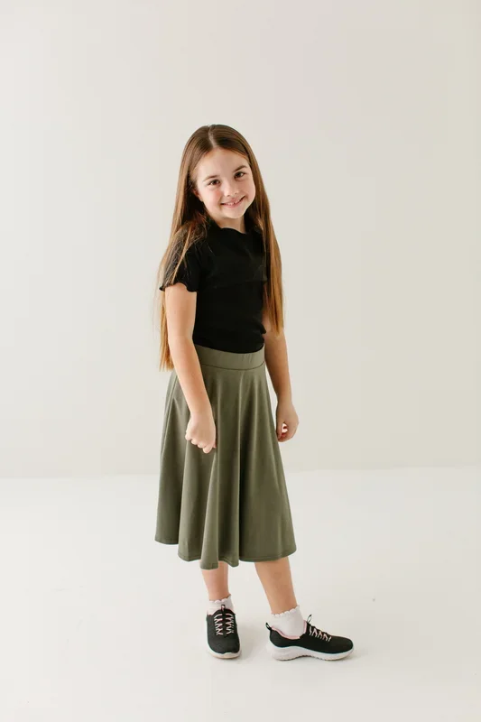 ‘Eva’ Girl Cotton Blend Skater Skirt FINAL SALE