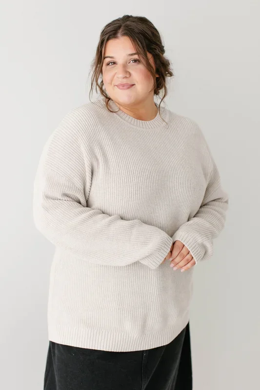 ‘Hemingway’ Cotton Drop Sleeve Sweater