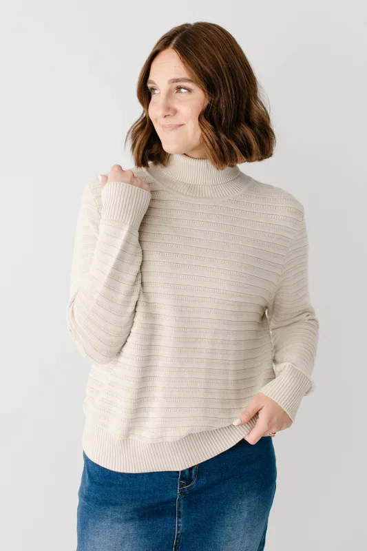‘Lindsay’ Ribbed Turtleneck Sweater FINAL SALE