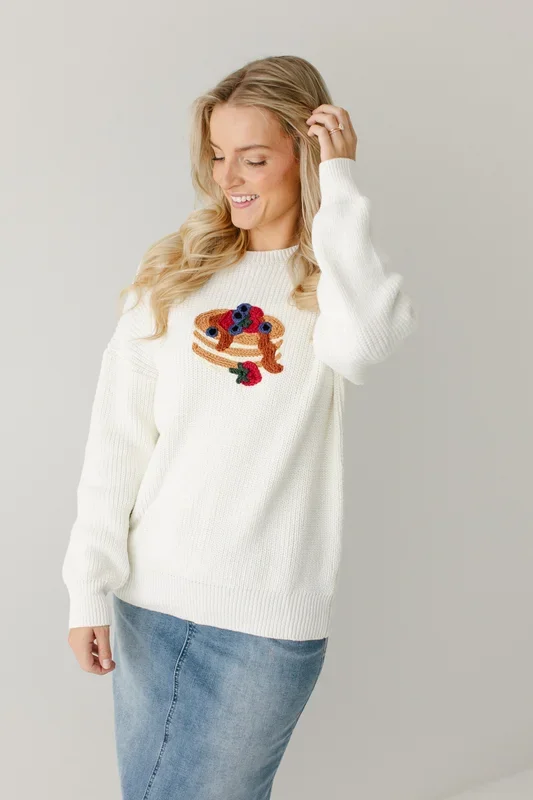 ‘Patty’ Pancake Applique Sweater