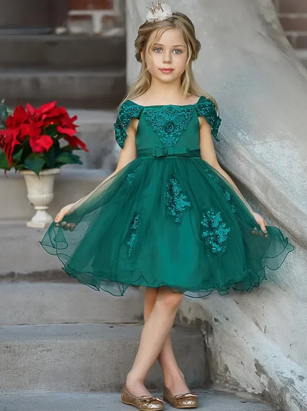 ‘Tis The Season Lace Applique Holiday Dress