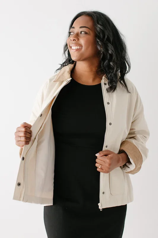 ‘Weston’ Corduroy Contrast Barn Jacket