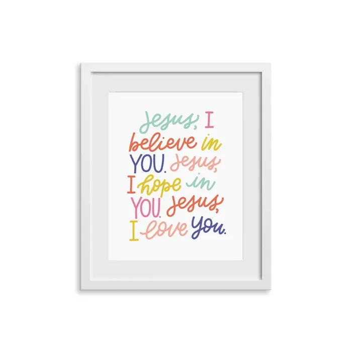 “act Of Faith, Hope, And Love ” Prayer Print
