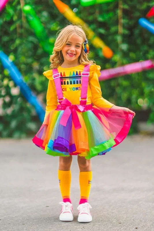 “Crayons ” Tutu Suspender Skirt Costume Set