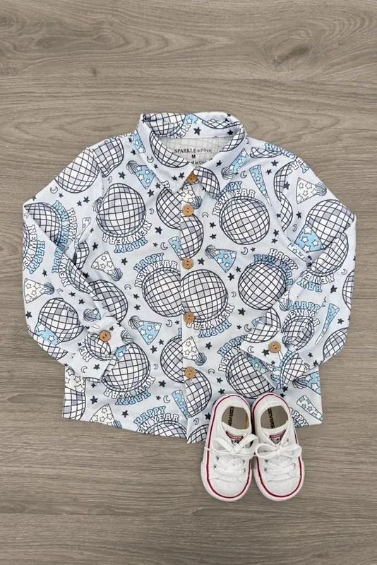 “Happy New Year ” Button Down Top