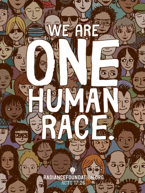 “One Human Race” (illustrated) 18in x 24in Poster