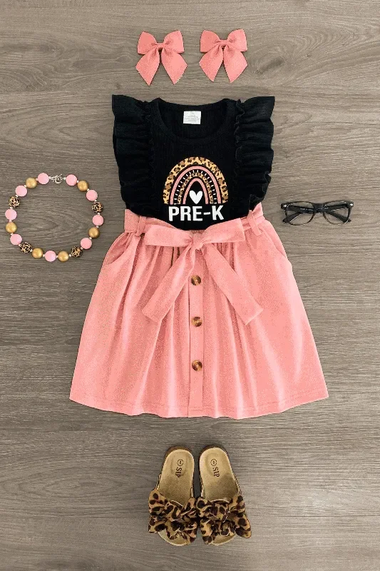“Pre-K – 4th Grade ” Black & Pink Dress