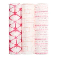 aden+anais Swaddles Silky Soft in Berry Shibori