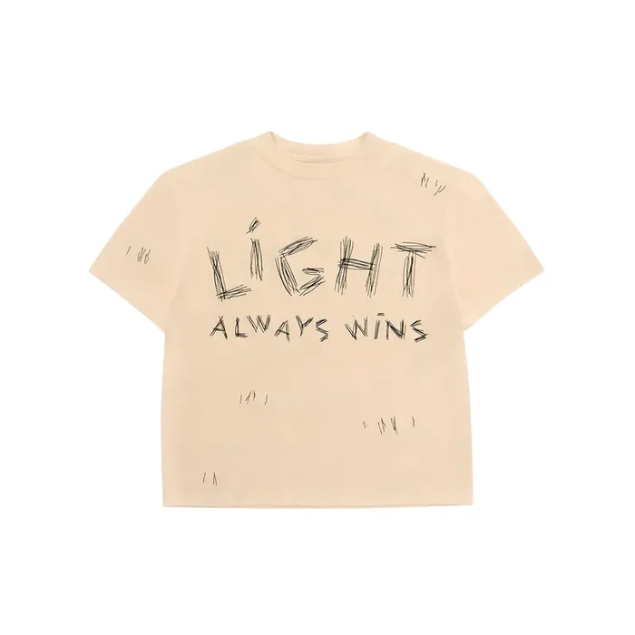Adults “light Always Wins ” Oversized T-shirt | Nude