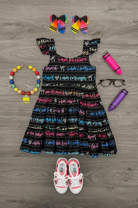 Affirmations Black Notebook Dress