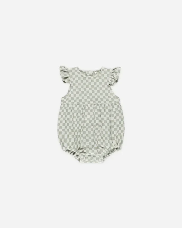 AMELIA ROMPER | SAGE CHECK