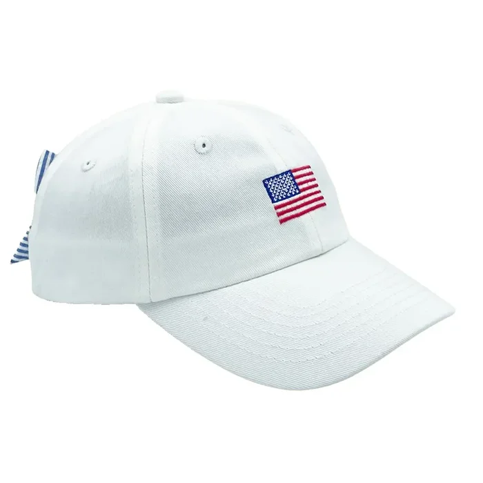 American Flag Bow Baseball Hat (baby)