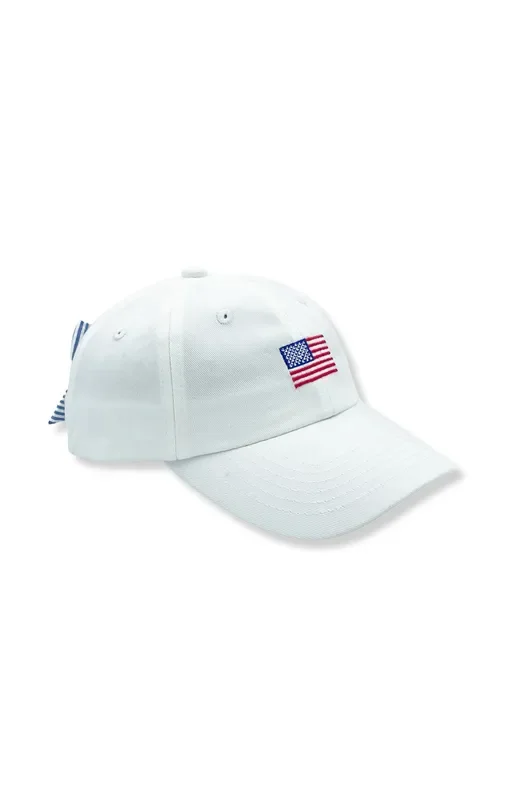 American Flag Bow Baseball Hat (Youth, Junior)