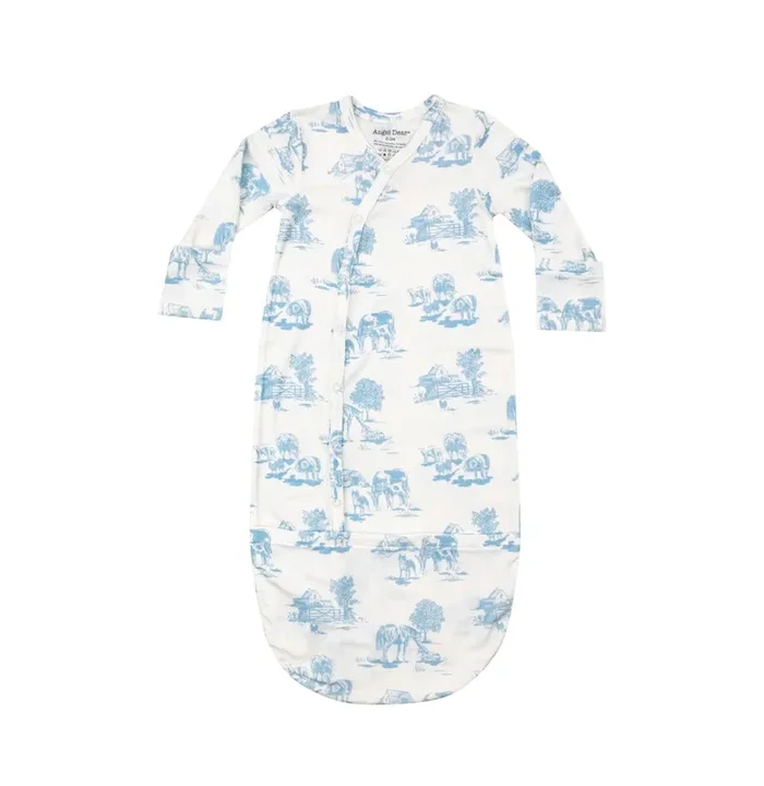 Angel Dear Blue Farm Toile Bundle Gown