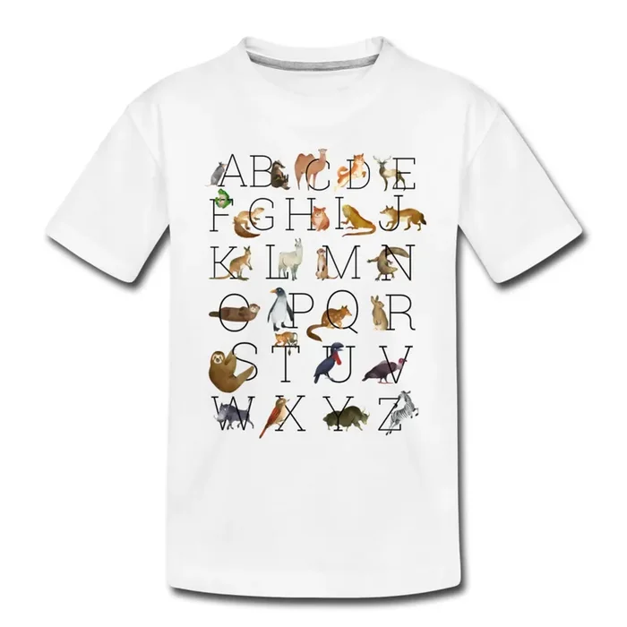 Animal Alphabet Organic Toddler T-shirt