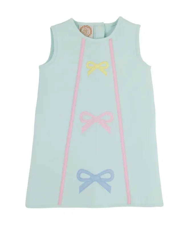 Annie Apron Dress | Sea Island Seafoam + Bows