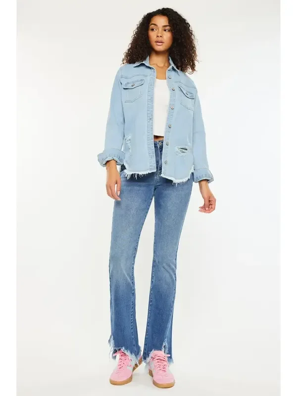 Antonia Kancan Medium Wash High Rise Bootcut Jeans