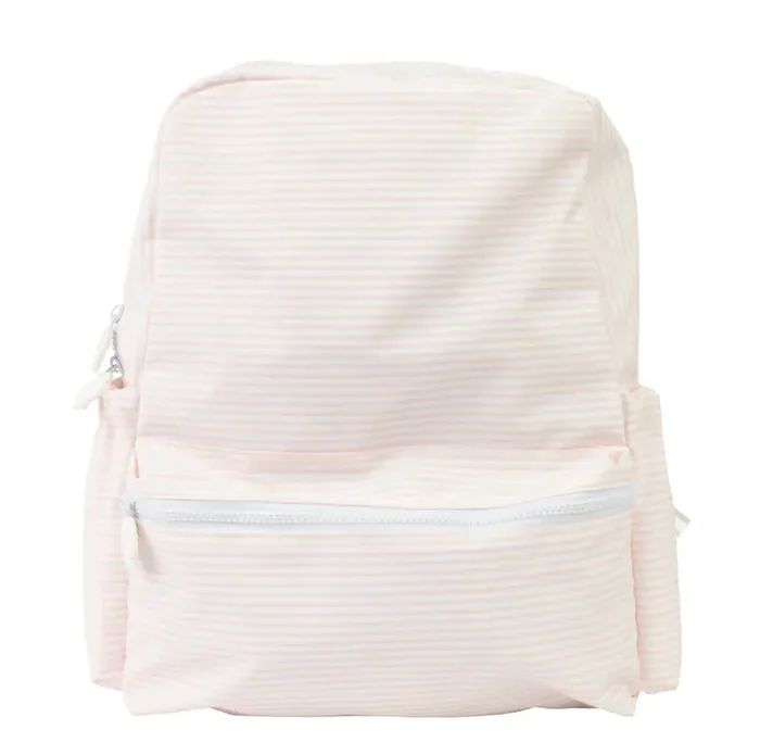 Apple of My Isla Pink Stripe Backpack- Larg