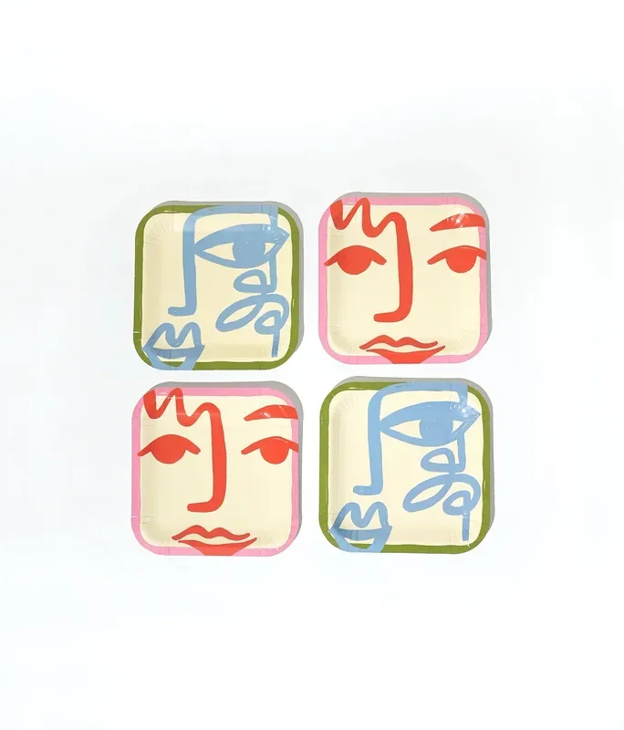 Art Party Dessert Plates (x 12)