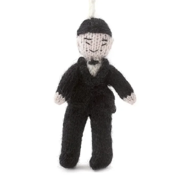 Asian Groom Hand Knit Wedding Ornament