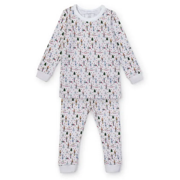 Ava Pajama Set ruffle neck nutcracker
