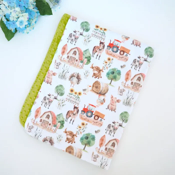 Baby & Toddler Minky Blanket – Farm Life