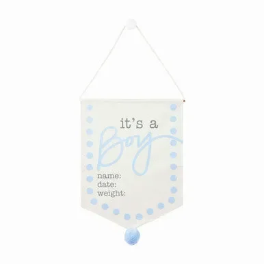 Baby Boy Announcement Sign
