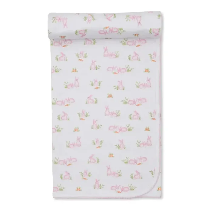 Baby Bunny Patch Pink Blanket