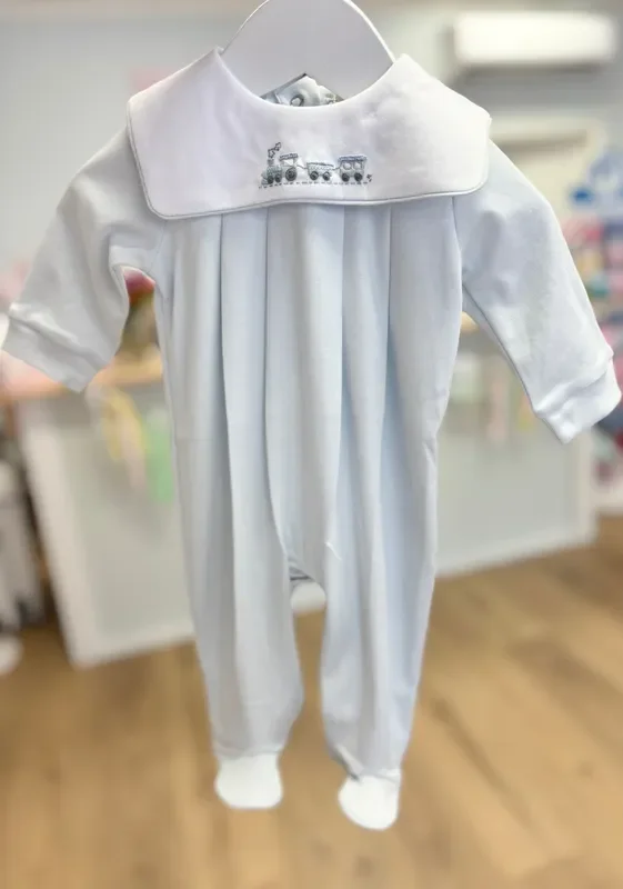 Baby Club Chic Train Bib Footie