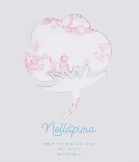 Baby Crib Sheets | Pink Toile