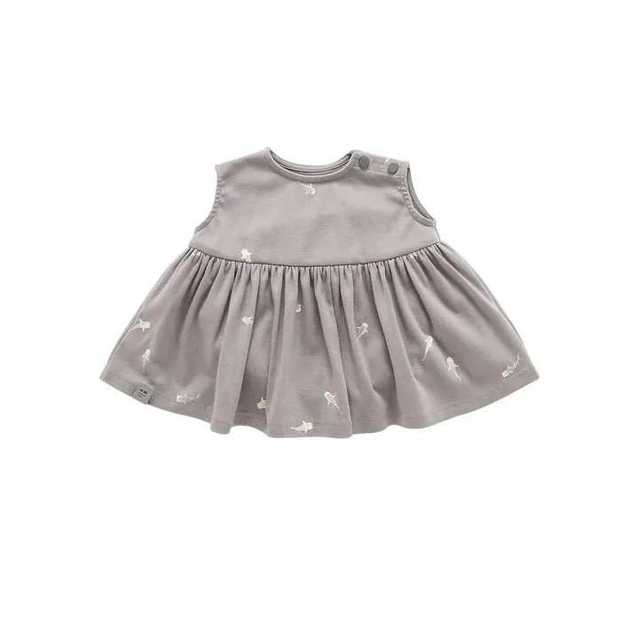 Baby Fit & Flare Dress | Grey