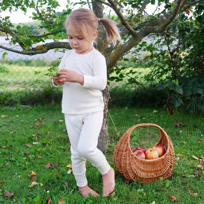 Baby in Merino Thermal Base Layer Set – 100% Non-Superwash Merino Wool 250gsm | Off White