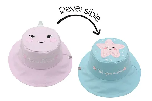 Baby/kids Reversible Sun Hat – Narwhal | Starfish